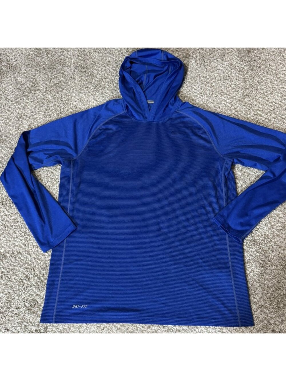 Nike Dri-FIT Performance Hoodie Men's Size Large L Blue Athletic Sweatshirt